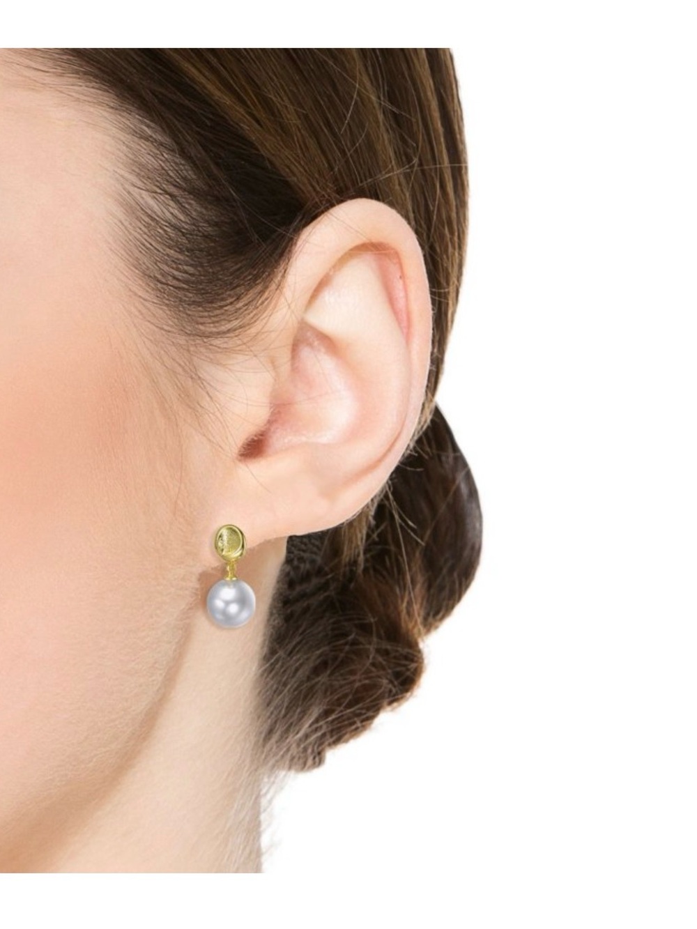 14K Gold Plated Pearl Earrings